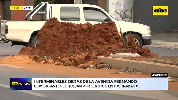 Video: Interminables obras de la Avenida Fernando - ABC Noticias - ABC Color