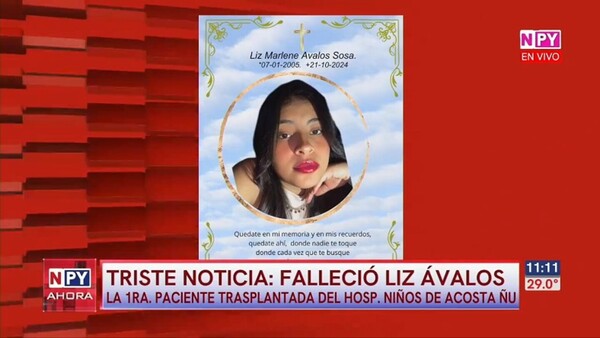 Murió la primera paciente que recibió un trasplante de corazón en el Hospital Acosta Ñu