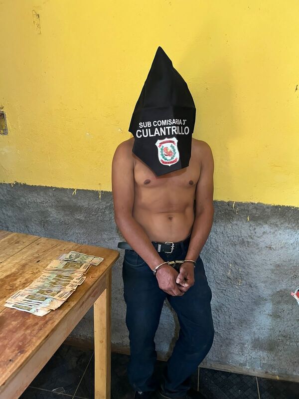 Aprehenden a hombre por presunto hurto de dinero en efectivo en Culantrillo