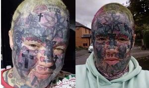 No le invitan a cenar en Navidad porque tiene tatuajes en la cara