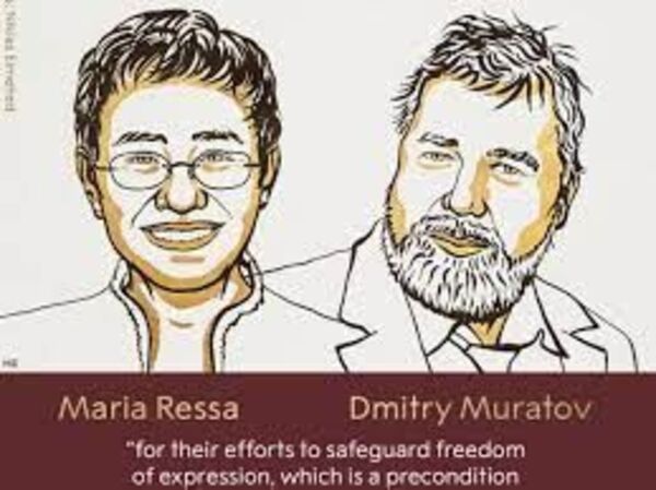 El Premio Nobel de la Paz fue otorgado a los periodistas Maria Ressa y Dmitry Muratov de Filipinas y Rusia