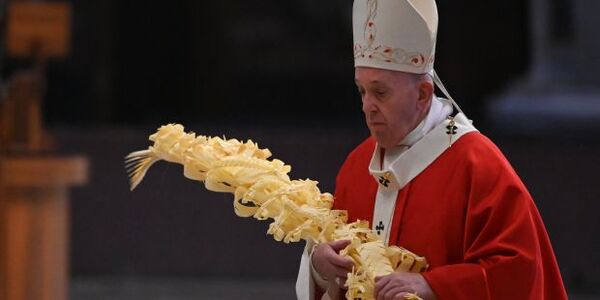 La misa del Domingo de Ramos del Papa, sin público