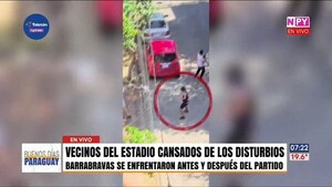 Violencia entre barras aguó la fiesta deportiva y desató temor de vecinos