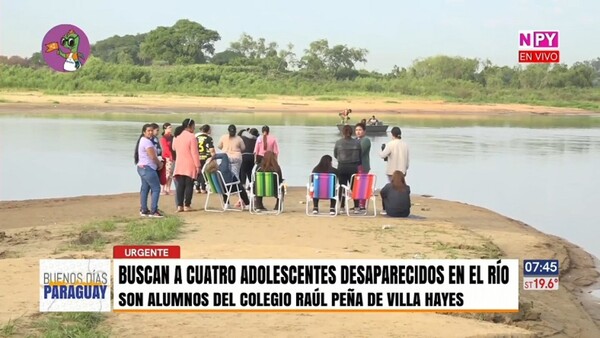 Desesperante búsqueda de 4 adolescentes desaparecidos en el Río Paraguay