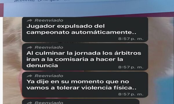Agreden a árbitro en torneo de ex alumnos declarado de interés distrital en Franco