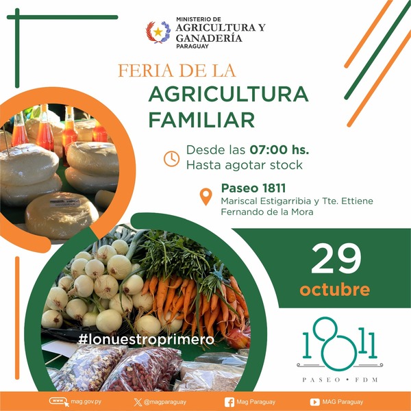 Calendario de Ferias de la Agricultura Familiar hasta noviembre • PARAGUAY TV