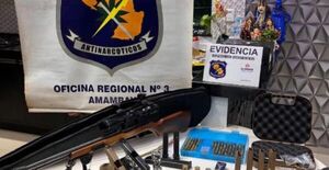 Hallazgo de Armas y Municiones en un allananiento por Antinarcóticos