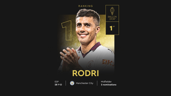 Rodri se lleva el Balón de Oro