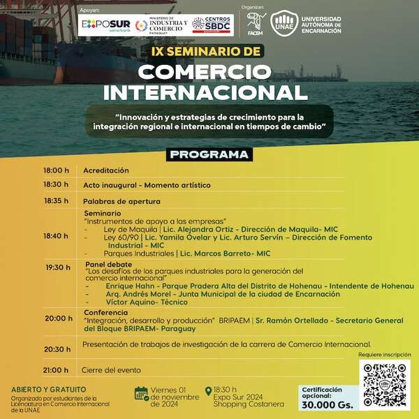Innovación y estrategias de crecimiento: temas de seminario de comercio internacional - Nacionales - ABC Color