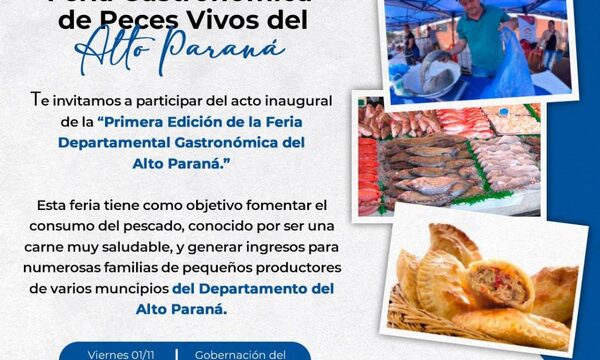 Realizarán feria gastronómica y de peces en Alto Paraná