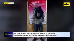 Video: Detienen a Motochorros tras persecución  - ABC Noticias - ABC Color