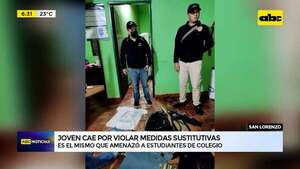 Video:  Detienen a joven que había amenazado a estudiantes de un colegio - ABC Noticias - ABC Color