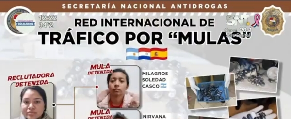 Desmantelan red que usaba a mujeres para tráfico de cocaína - SNT
