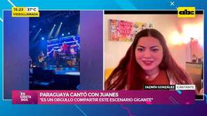 Paraguaya cantó con Juanes: “es un orgullo compartir este escenario gigante” - Ensiestados - ABC Color