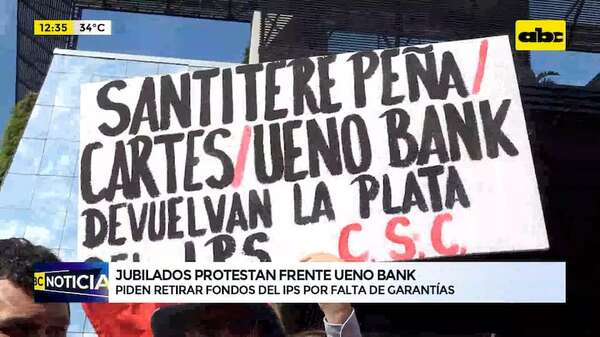 “Devuelvan la plata del IPS”: Corriente Sindical protestó frente a ueno - ABC Noticias - ABC Color