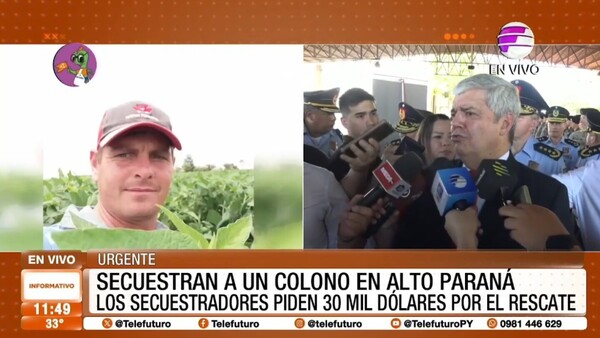 Riera habla sobre nuevo secuestro en Alto Paraná