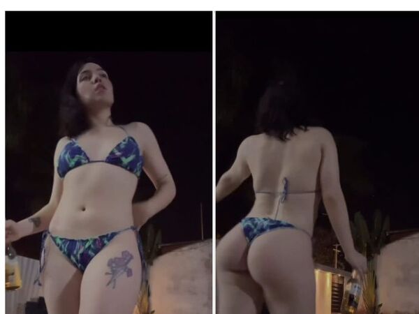 (VIDEO) Así también les gusta a los perros: ¡Oniichan con bikini y cerveza en la mano!