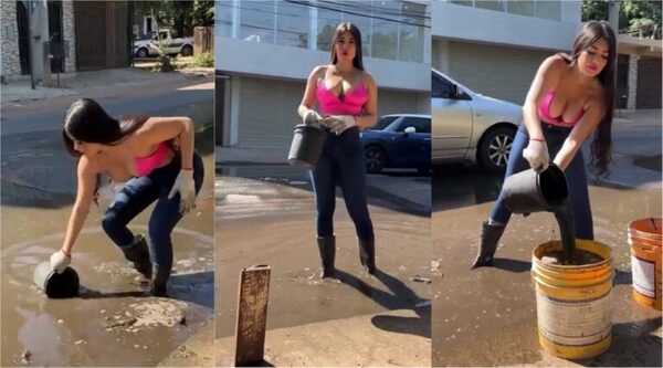 [VIDEO] ¡Laurys Dyva con su lalada sensual consiguió arreglar su calle!