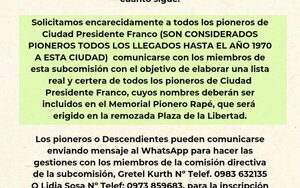 Buscan a pioneros franqueños para edificación de memorial