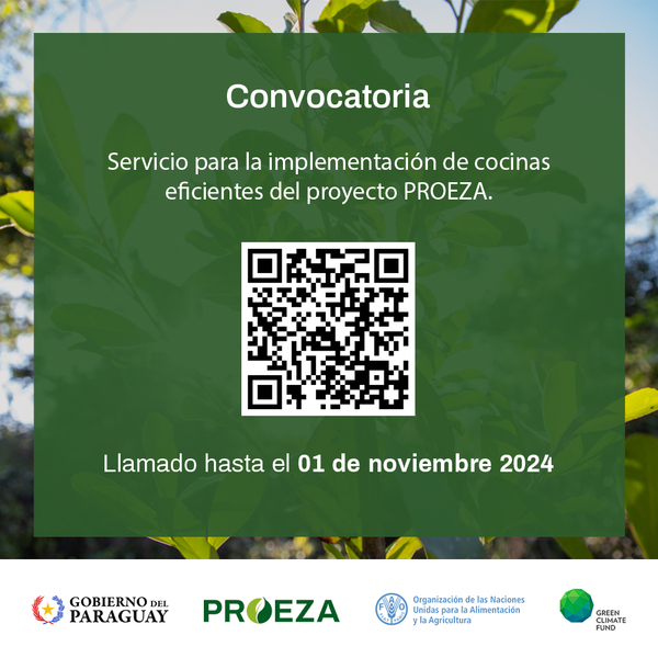 Licitación para implementación de cocinas eficiente va hasta el 1 de noviembre - .::Agencia IP::.