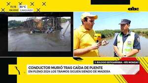 Camionero muere tras colapso de precario puente de madera en Caaguazú  - ABC Noticias - ABC Color