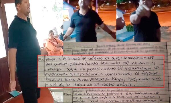 Intendente de O’Leary irrumpió en comisaría y tras amenazar a policías logró destitución de jefe policial – Diario TNPRESS