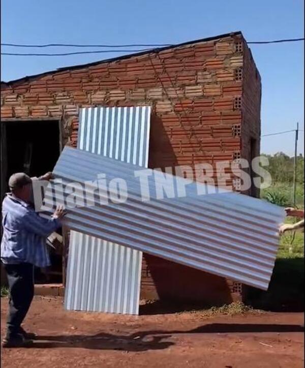 Desde la Gobernación asisten a las familias afectadas por la granizada en Minga Guazú – Diario TNPRESS