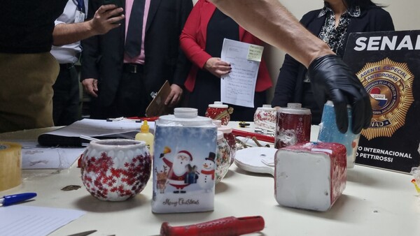 Intentó enviar regalos navideños con cocaína a Francia y fue detenido en el Silvio Pettirossi