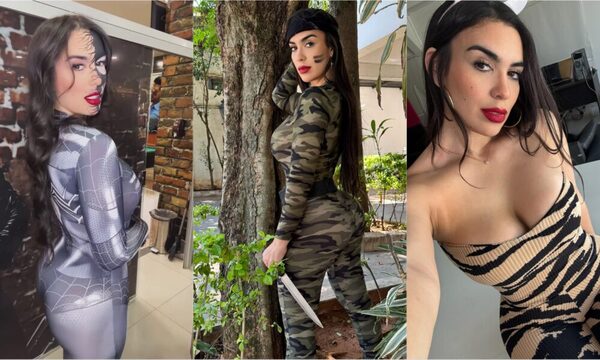 [VIDEO] ¡Ya denle el premio! Ana Laura Chamorro lució sus disfraces más sexys