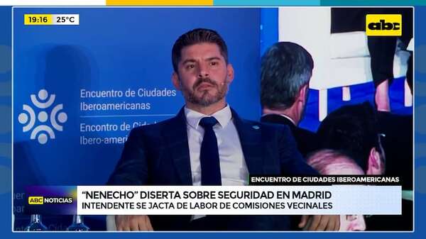 Video: “Nenecho” viaja a Madrid para dar un confuso discurso sobre seguridad y tecnología - ABC Noticias - ABC Color