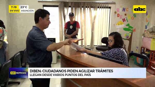 Video: Pacientes recurren a Diben para poder agilizar trámites  - ABC Noticias - ABC Color