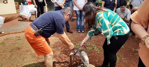 Inauguración del segundo tanque de agua en el barrio Picada Pyta de Encarnación