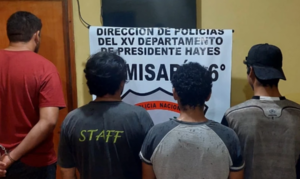 Detienen a cinco hombres por asalto a gasolinera en Presidente Hayes
