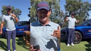 Versus / ¡Más fino que nunca! José Cardozo mostró su puntería en el golf y se ganó un lujoso premio