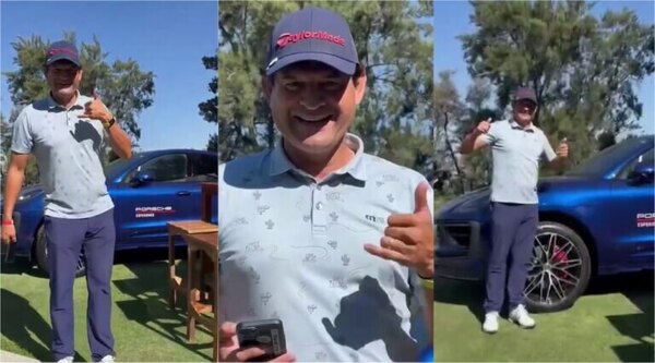 Versus / ¡Más fino que nunca! José Cardozo mostró su puntería en el golf y se ganó un lujoso premio