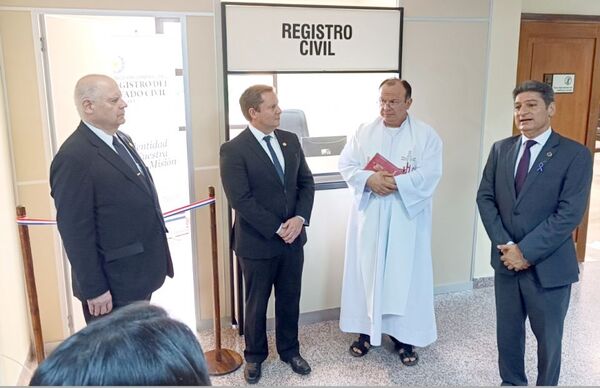 Oficina del Registro Civil en el Palacio de Justicia de Pilar ya en funcionamiento