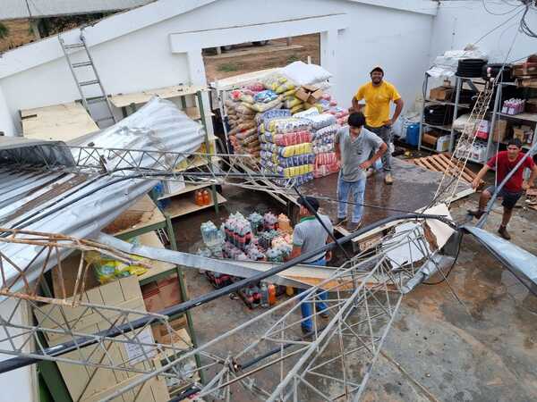 Tornado destruyó las instalaciones de COVEPIRIZAL en Boquerón