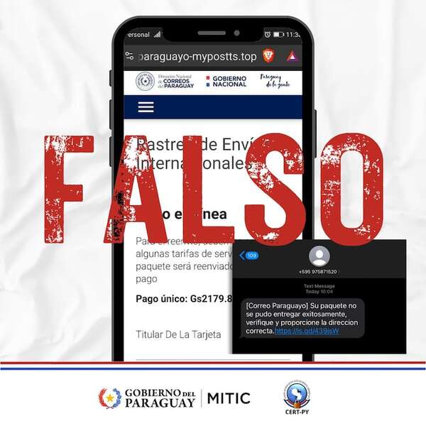¡Alerta de estafa! Cuidado si te llega este mensaje al celular - Nacionales - ABC Color