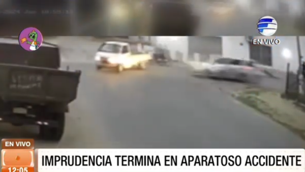 Aparatoso accidente en Mariano Roque Alonso tras maniobra imprudente