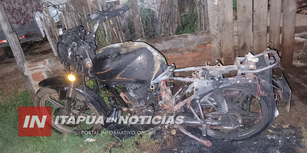 DETUVIERON A UN HOMBRE POR SUPUESTAMENTE HABER INCENDIADO LA MOTO DE SU HIJASTRA - Itapúa Noticias