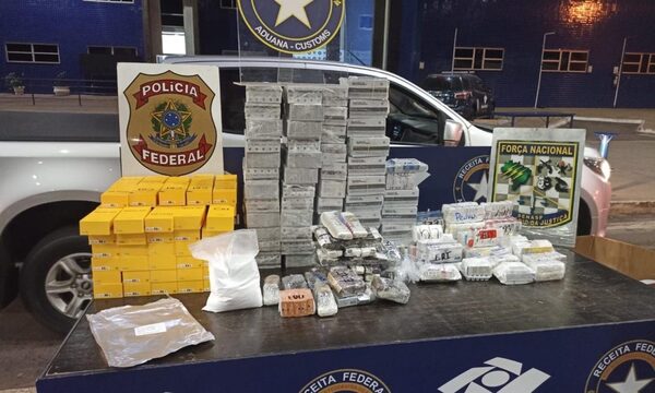Incautan contrabando de celulares y anabólicos en el Puente de la Amistad
