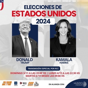 RCC transmitirá en alianza con Mundo Cristiano la cobertura especial de las Elecciones de Estados Unidos 2024