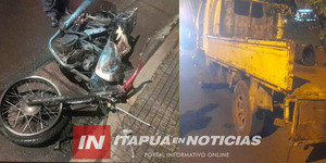 MOTOCICLISTA PIERDE LA VIDA TRAS IMPACTAR CONTRA UN CAMIONCITO EN ENCARNACIÓN - Itapúa Noticias