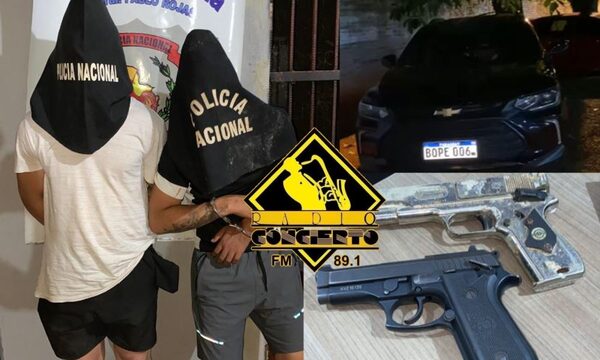 Persecución tras asalto con toma de rehén termina con dos detenidos