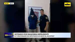 Video: Detenido por maniobra imprudente aseguró ser funcionario de Diputados - ABC Noticias - ABC Color