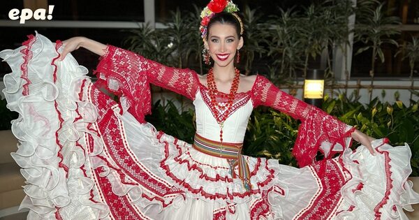 Como “paraguayita linda”, Jimena Sosa llevó la “polka kyre’y” al Miss International