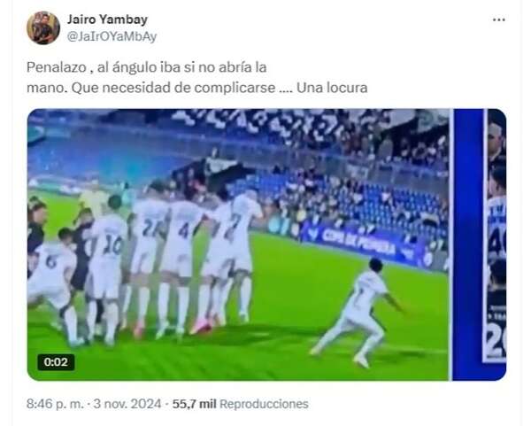 “Penalazo”: El vicepresidente de Olimpia explotó por la mano... - Olimpia - ABC Color