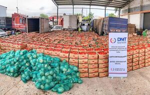 M谩s de 15.000 toneladas de productos frutihort铆colas incautados en lucha contra el contrabando, seg煤n DNIT