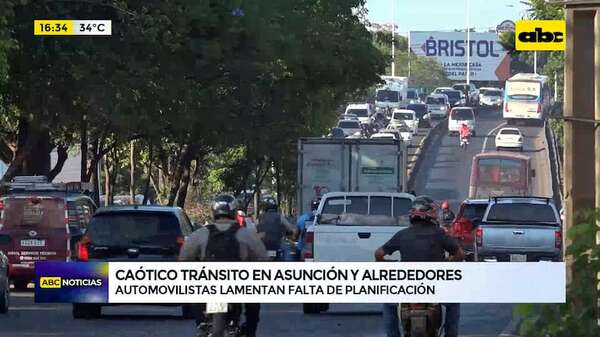 Asunción en hora pico: el caos del tráfico y la ausencia de planificación - ABC Noticias - ABC Color