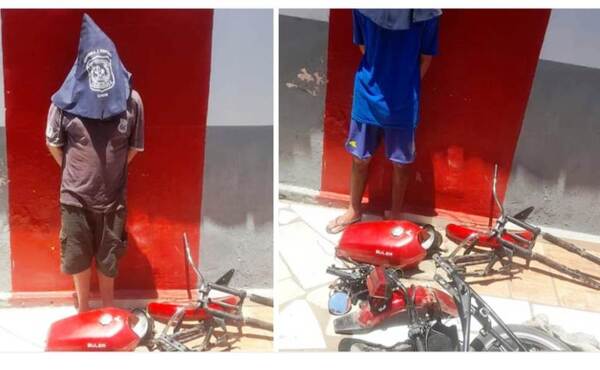 Detienen a dúo por hurto y reducción de moto •